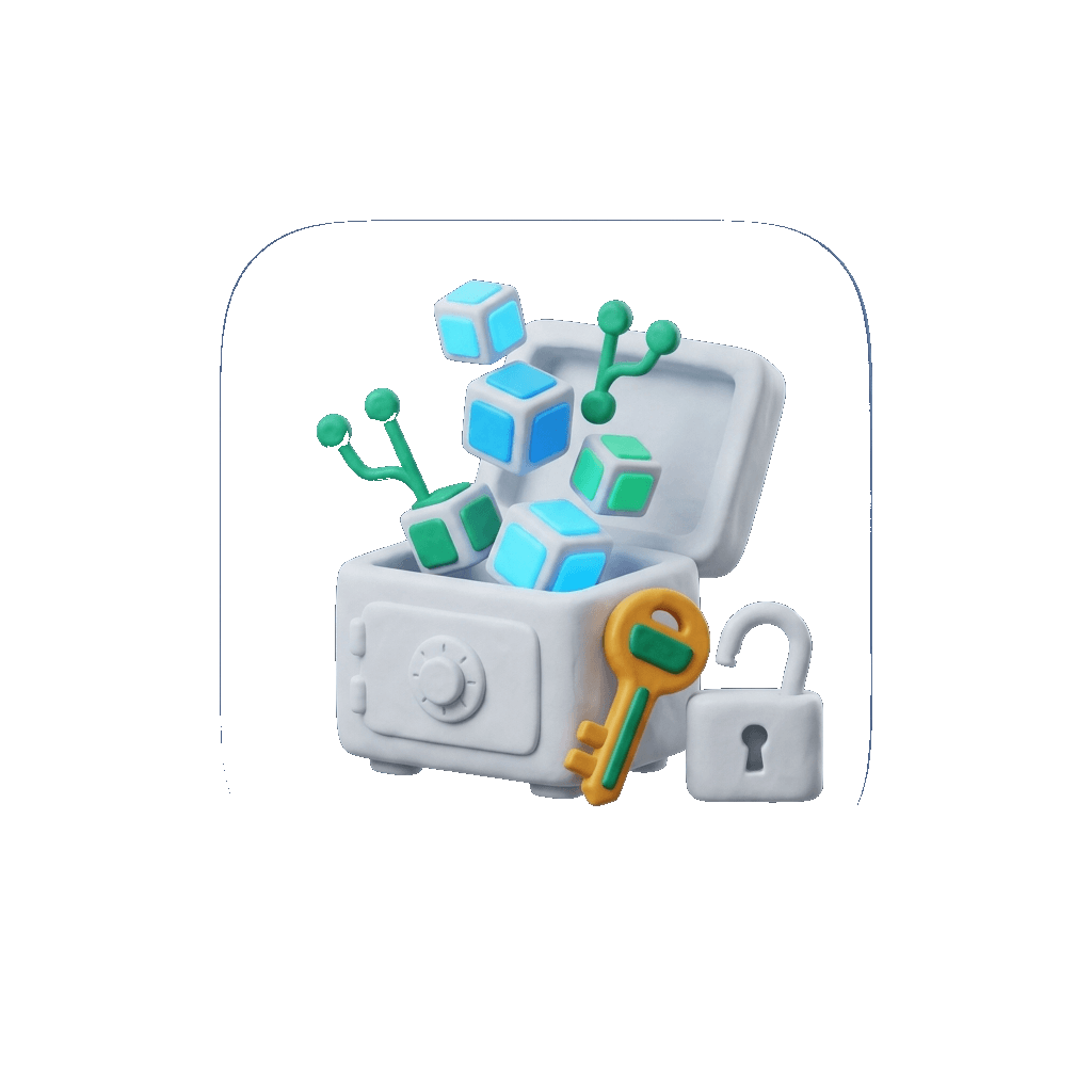 Zero Lock-In & Handover 3D Clay Icon