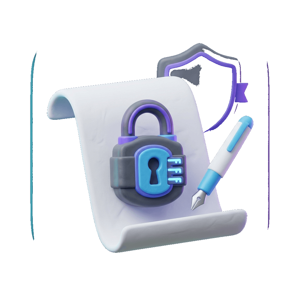 The Triple-Lock Legal Suite 3D Clay Icon
